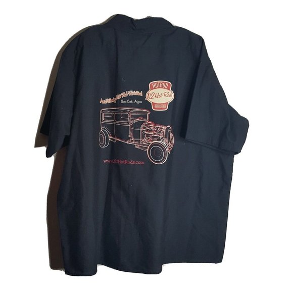 N2HotRods Hot Rods Fabrication Black Mechanics Cars Work Shirt Size 3XL - Picture 3 of 5
